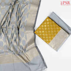 Tuscan Yellow Banaras Silk Cotton Dress Material