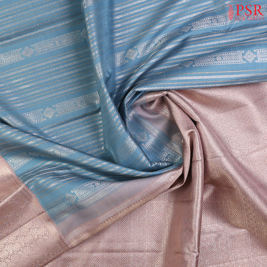 Delph Blue Bridal Kanjivaram Silk Saree