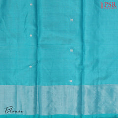 Light Cyan Kanchipuram Silk Saree