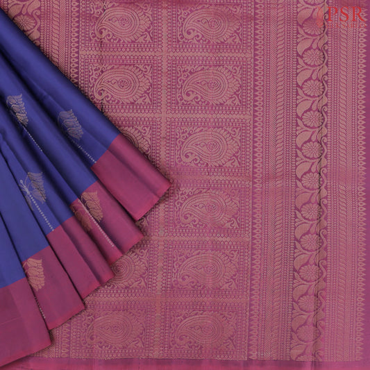 Dark Blue Soft Silk Mix Saree