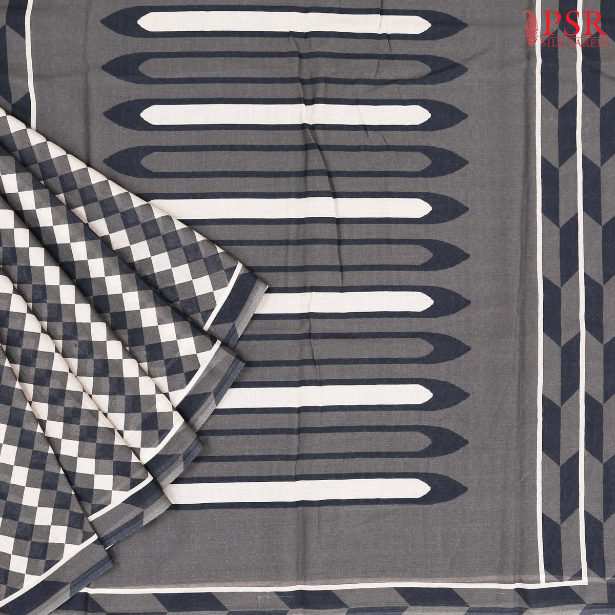 Shades of Grey Mul Printed Cotton Saree