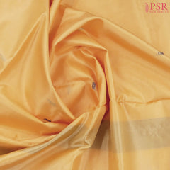 Cantaloupe Yellow Vazhainaar Silk Saree