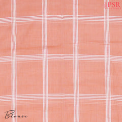 Peach Byloom Cotton Saree