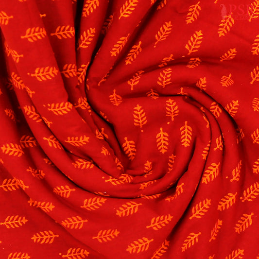 Burgundy Cotton Print Running Material