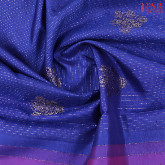 Admiral Blue Kanchipuram Silk Saree