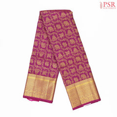 Deep Magenta Kanchipuram Jacquard Silk Saree