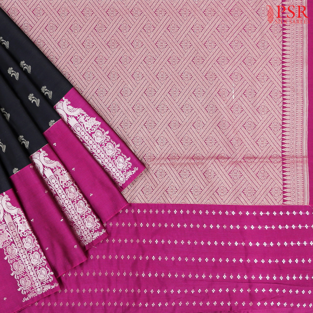 Black Soft Art Silk Saree