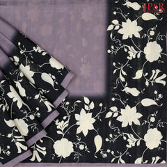 Dark Lilac Semi Tussar Saree