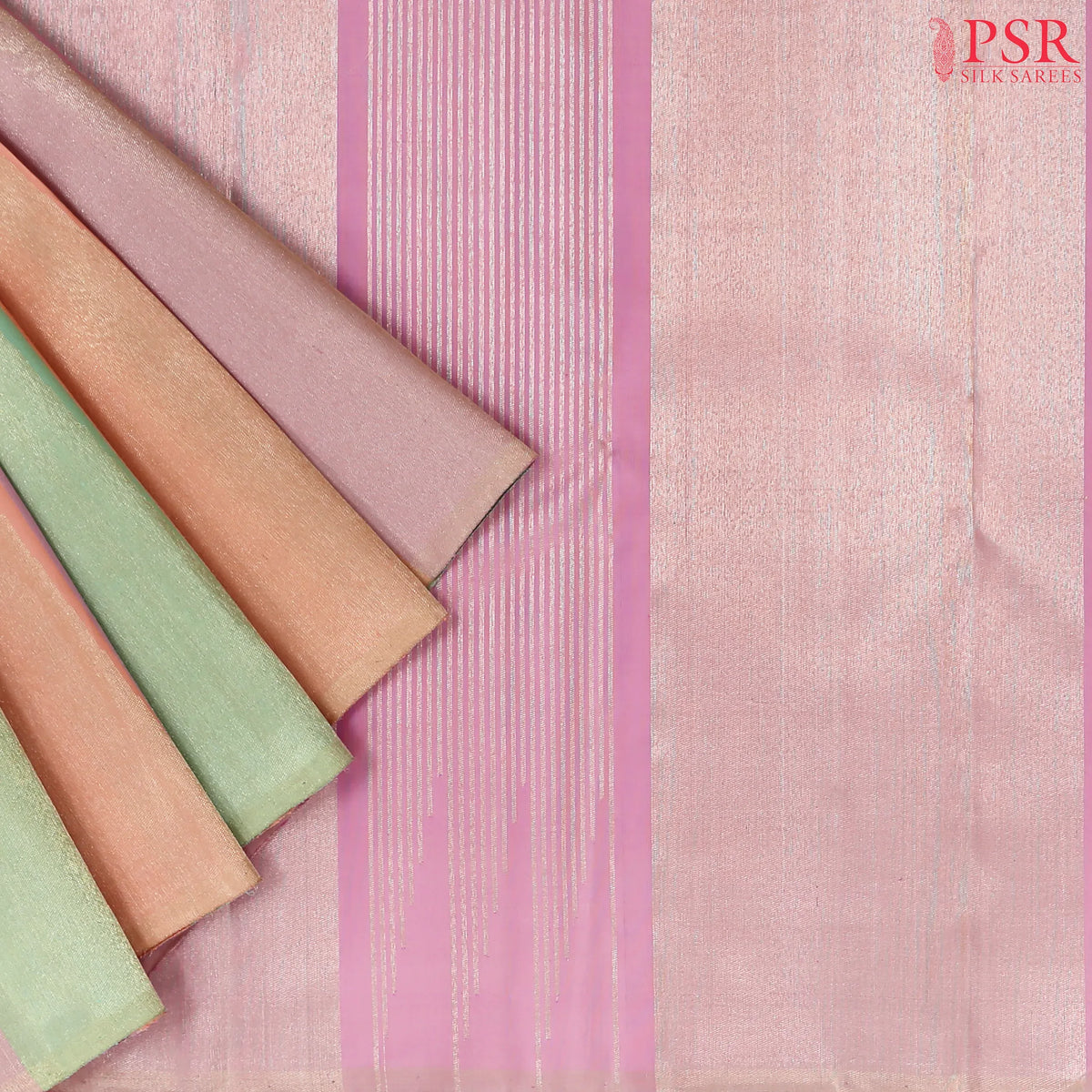 Tricolor Kanchipuram Silk Saree