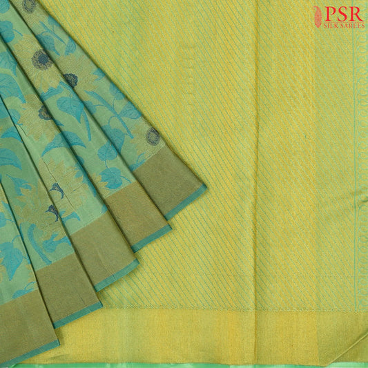 Mantis Green Kanchipuram Silk Saree