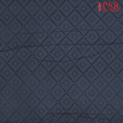 Dark Blue Hacoba Embroidery Running Material