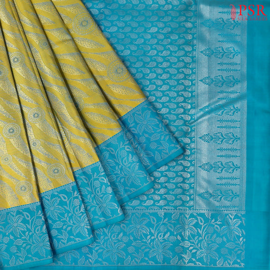 Tuscan Yellow Kanchipuram Silk Saree