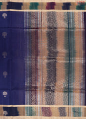 Navy Blue Silk Cotton Saree