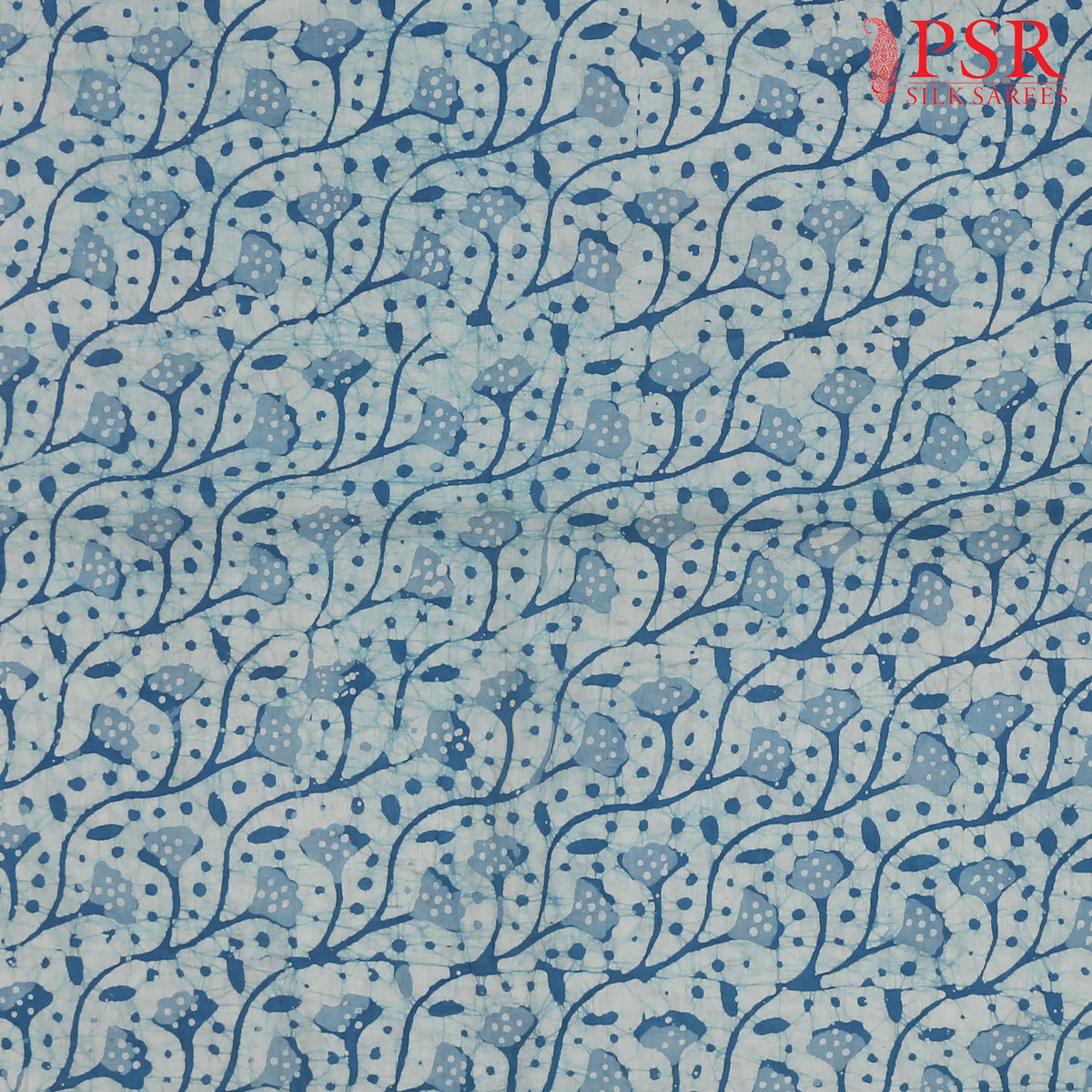 Light Blue Batik Print Running Material