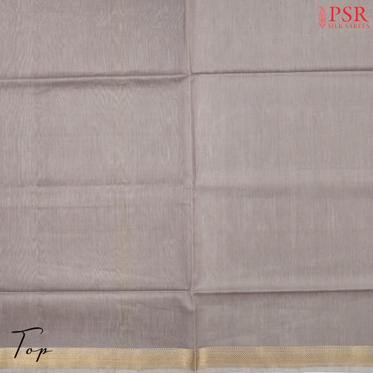 Mink Grey Maheswari Silk Cotton Dress Material