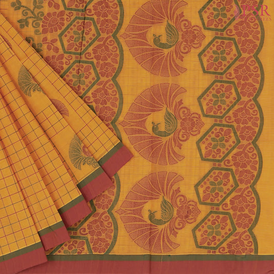 Marigold Kovai Cotton Saree