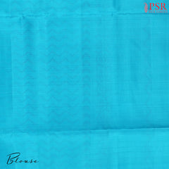 Deep Sky Blue Soft Silk Saree