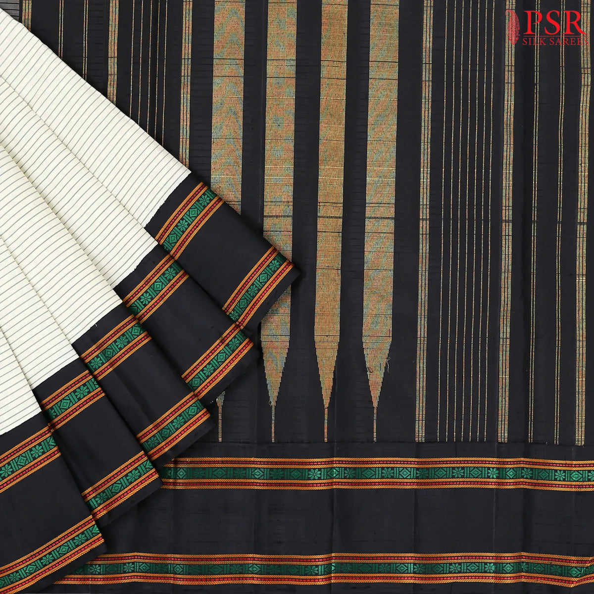 Pearl Beige Kanchipuram Silk Saree