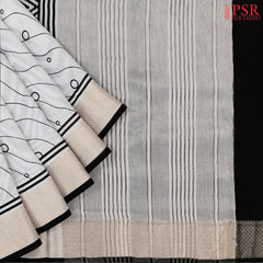 Dove White Asssam Saree