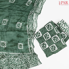 Army Green Cotton Dress Material