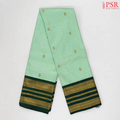 Mint Green Kanchipuram Silk Saree