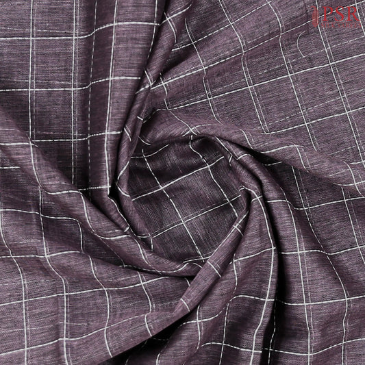 Dark Mauve Purple Linen Saree