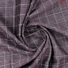 Dark Mauve Purple Linen Saree