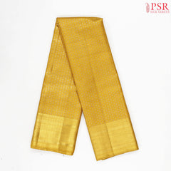Golden Yellow Kanchipuram Jacquard Tissue Silk Saree