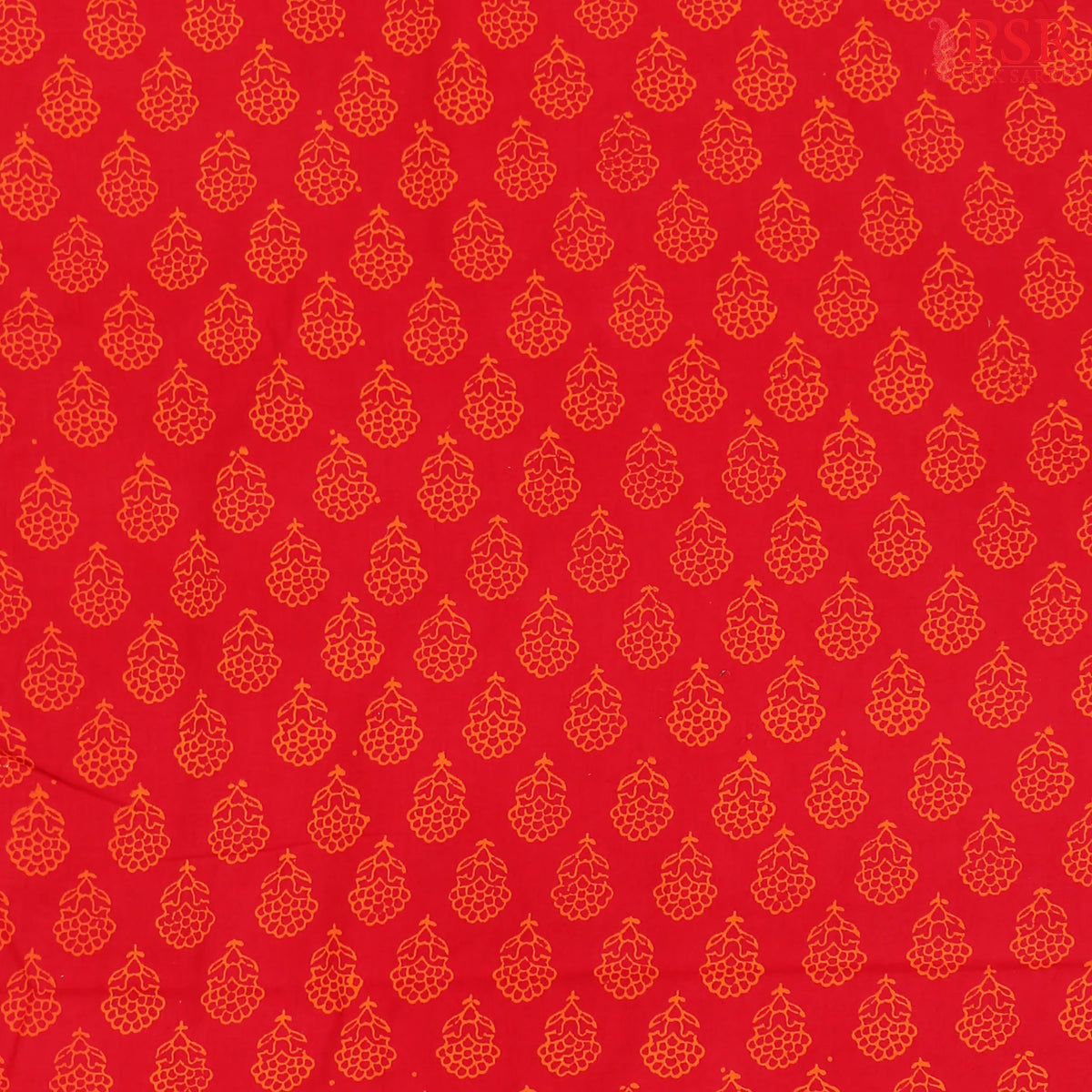 Crimson red Jaipur Cotton Print Running Material