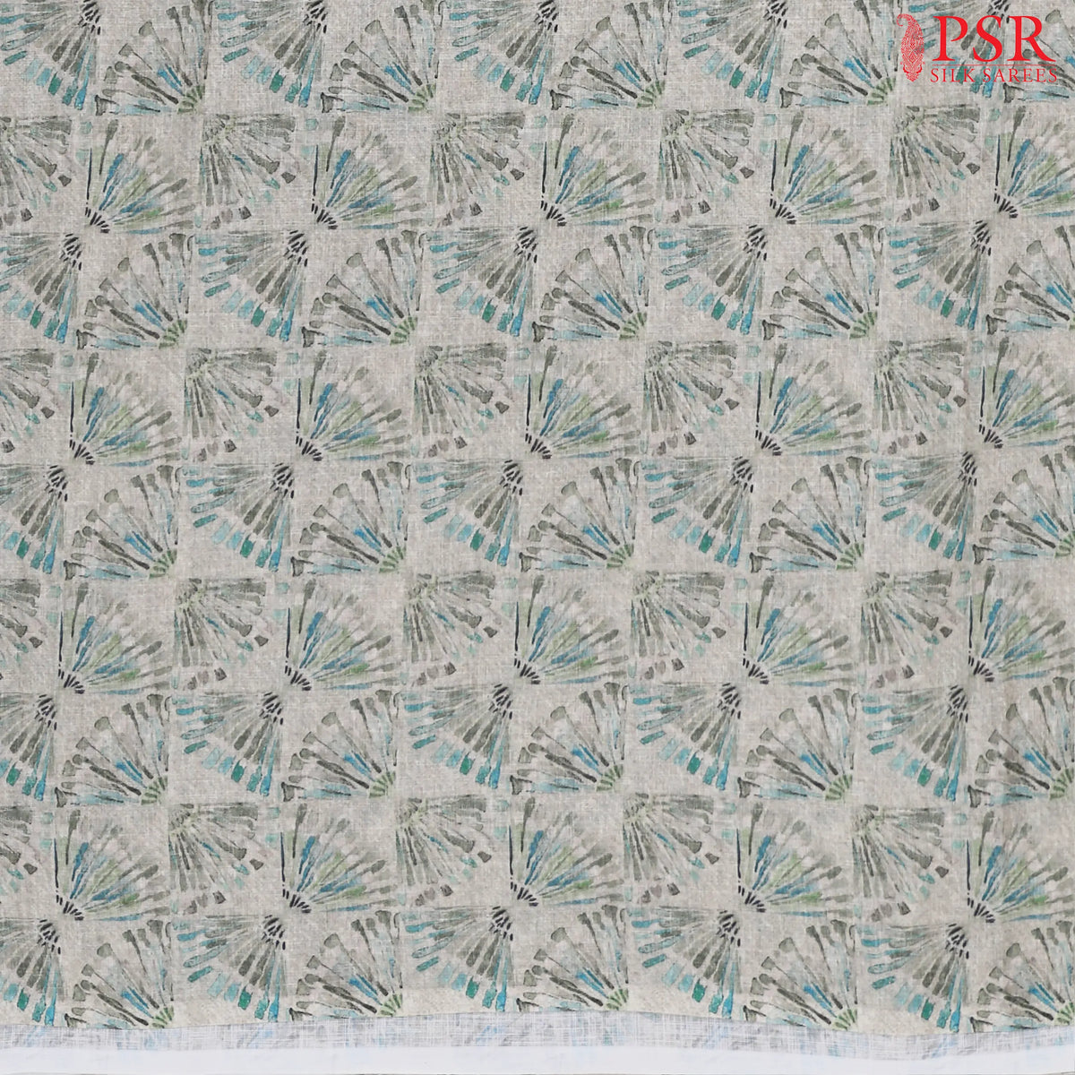 Chikoo Grey Linen Print Running Material