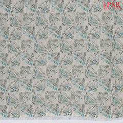 Chikoo Grey Linen Print Running Material