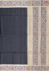 Black Semi Tussar Saree