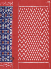Midnight Blue Ikkat Cotton Saree