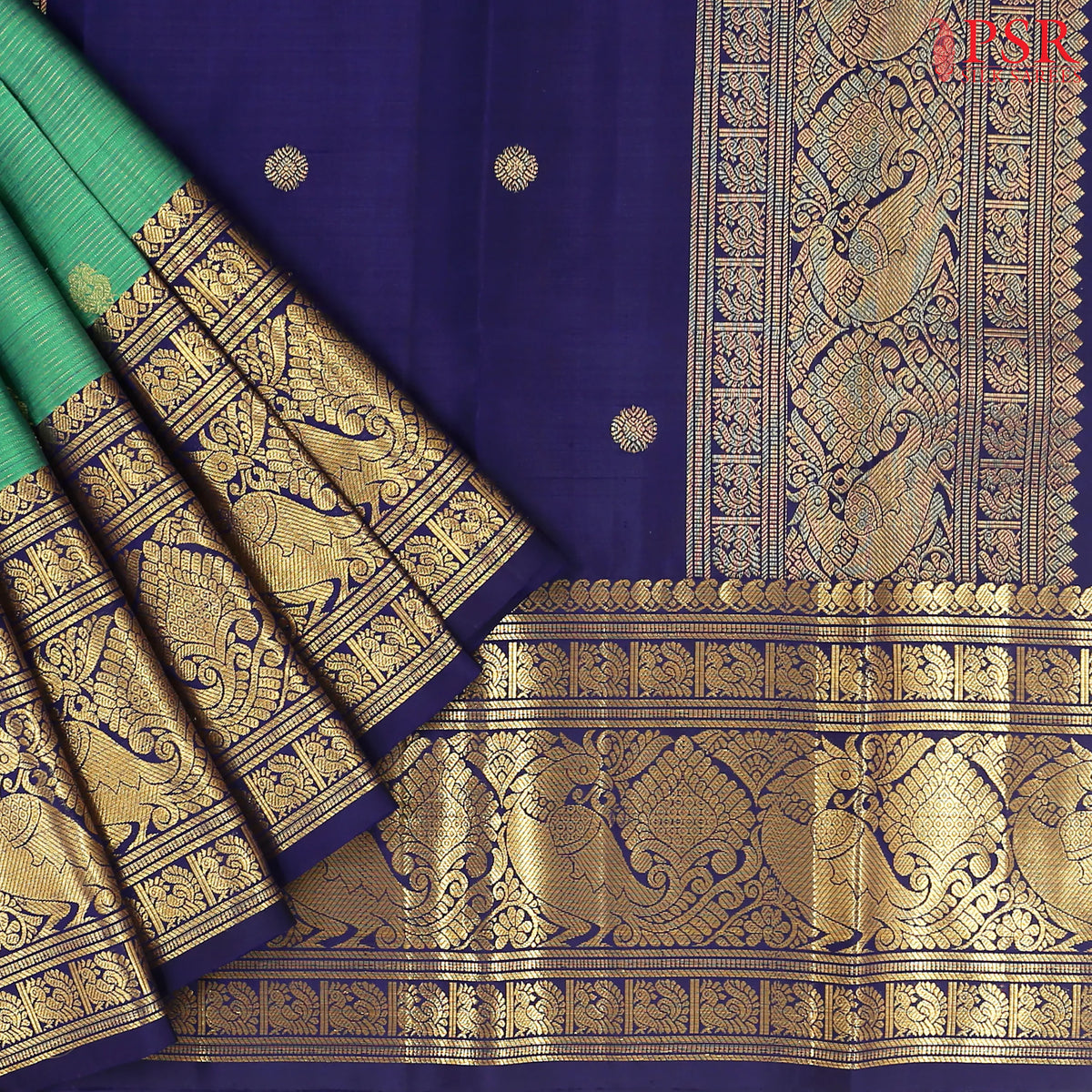 Jade Green Kanchipuram Silk Saree