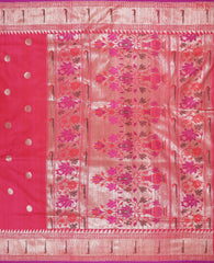 Hot Pink Banaras Silk Saree