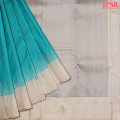 Turquoise Fancy Kanchipuram Silk Saree