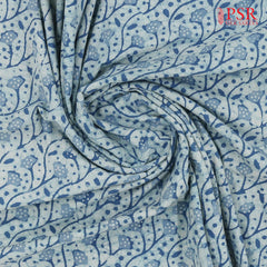 Light Blue Batik Print Running Material
