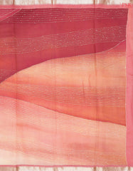 Coral Pink Munga Silk Saree