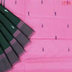 Bottle Green Vazhainaar Silk Saree