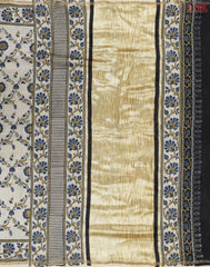 Beige Jaipur Cotton Printed Saree