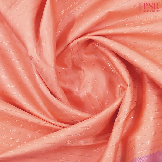Peach Kanchipuram Silk Saree