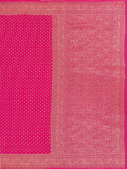 Magenta Pink Georgette Silk Saree