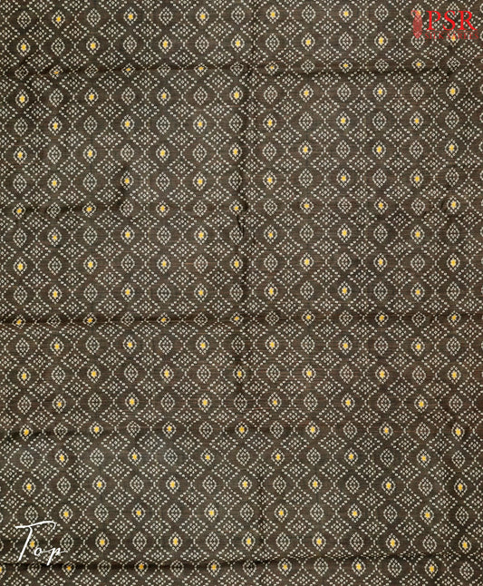 Mocha Brown Tassar Silk Dress Material