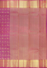 Deep Magenta Kanchipuram Jacquard Silk Saree