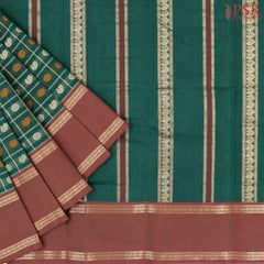 Dark Green Kalakshetra Kovai Cotton Saree