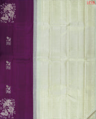 Dark Magneta Purple Kanchipuram Silk Saree