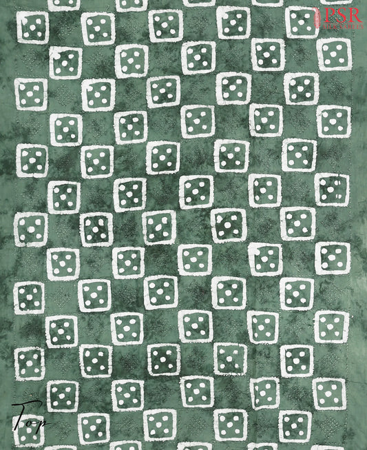 Army Green Cotton Dress Material