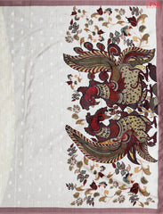 Pearl Beige Semi Tussar Saree
