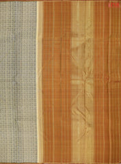 Beige Yellow Kanchipuram Silk Saree