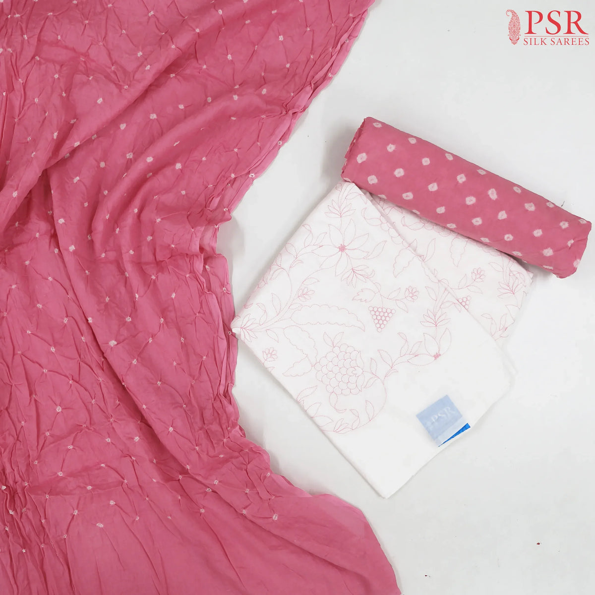 White Cotton Dress Material